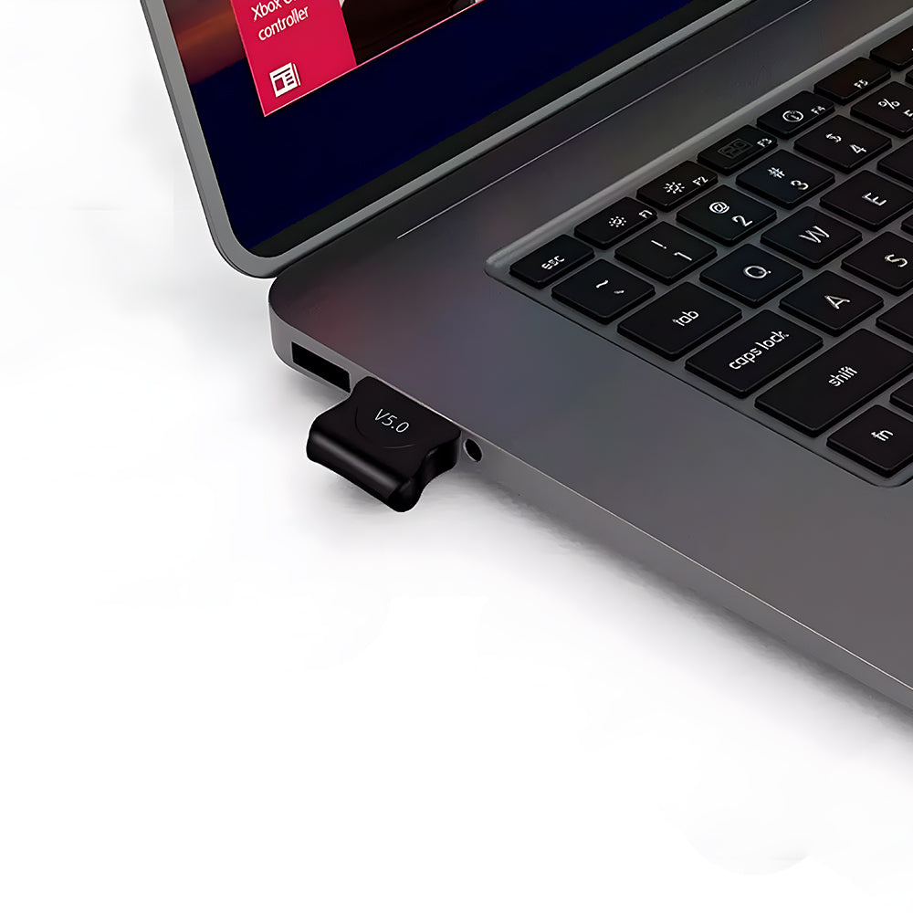 Mini Adaptador Bluetooth 5.0, Alcance Até 20 Metros, USB Dongle, Plug And Play, XK-08, Preto